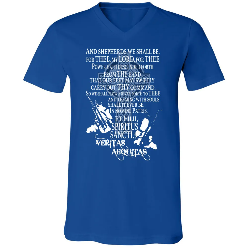 Unisex V-Neck T-Shirt - CAW5WKM2 - True Royal - 4