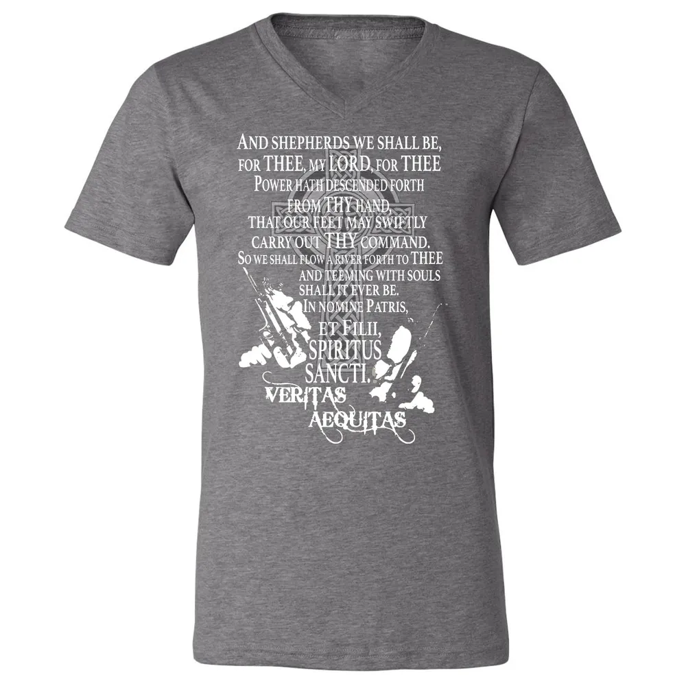 Unisex V-Neck T-Shirt - CAW5WKM2 - Deep Heather - 13
