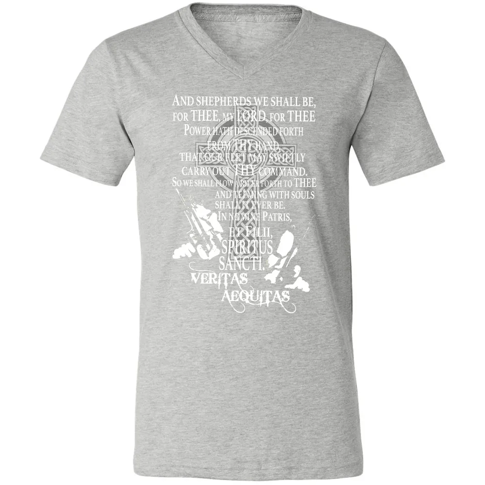 Unisex V-Neck T-Shirt - CAW5WKM2 - Athletic Heather - 7