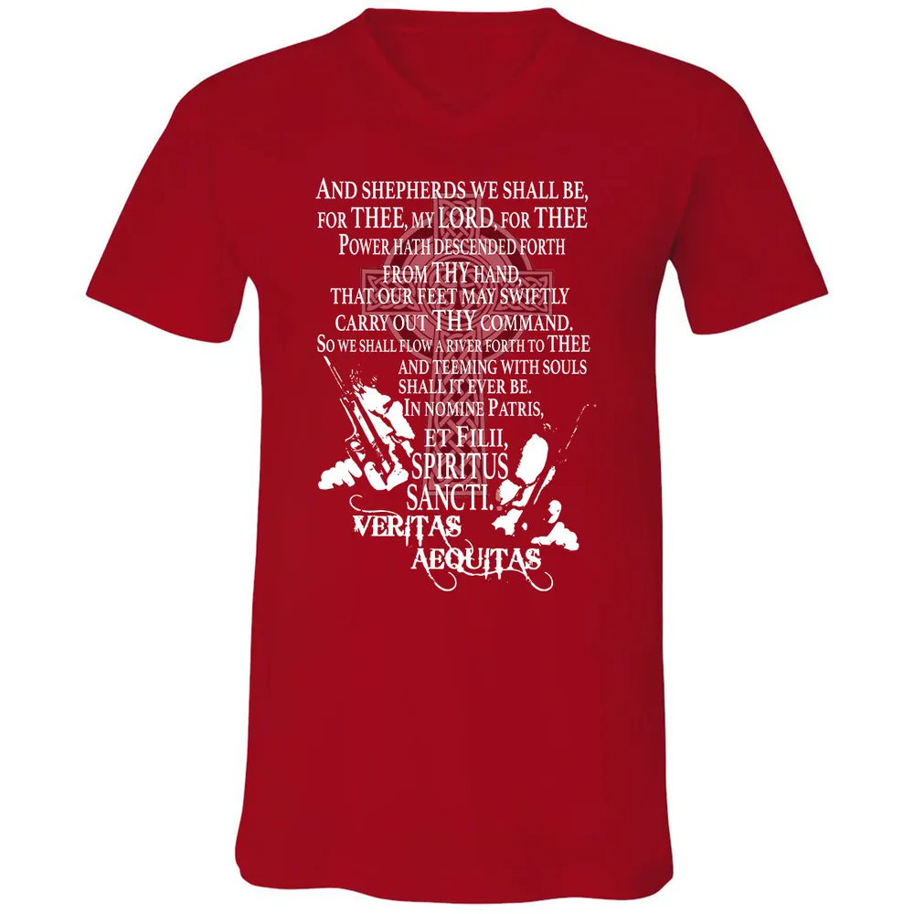 Unisex V-Neck T-Shirt - CAW5WKM2 - Red - 3