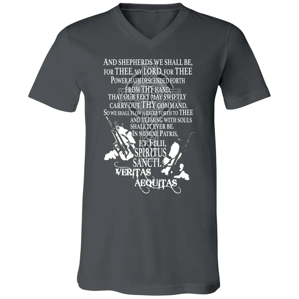 Unisex V-Neck T-Shirt - CAW5WKM2 - Asphalt - 12