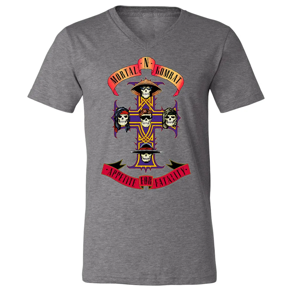 Unisex V-Neck T-Shirt - EB1QCC9P - Deep Heather - 13