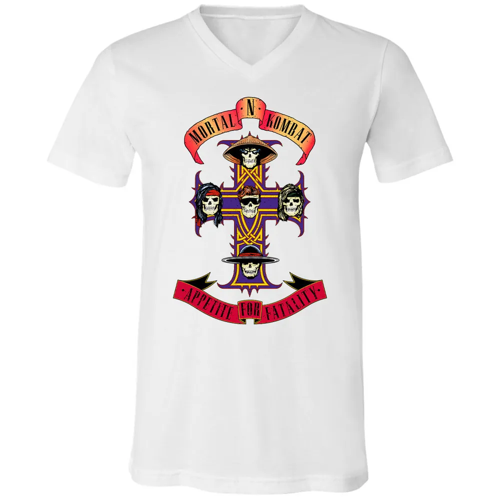 Unisex V-Neck T-Shirt - EB1QCC9P - White - 5