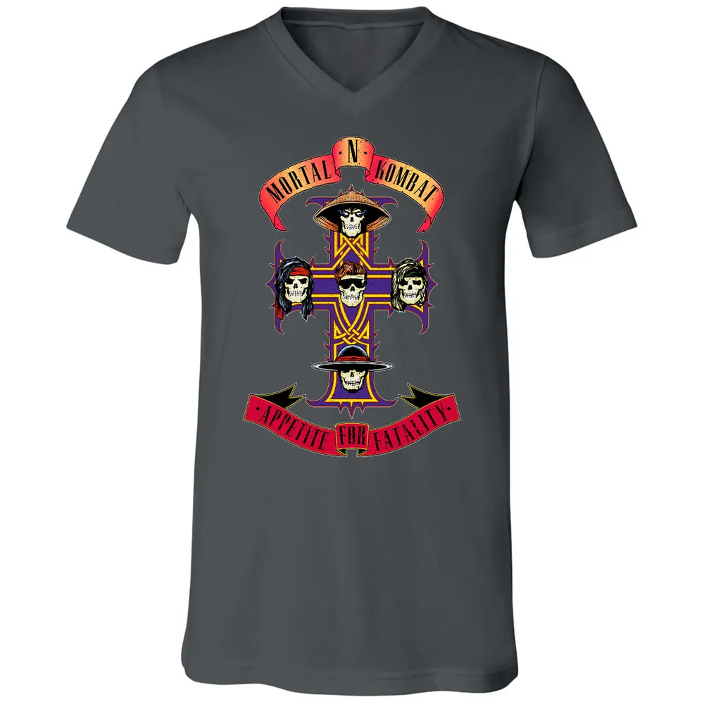 Unisex V-Neck T-Shirt - EB1QCC9P - Asphalt - 12
