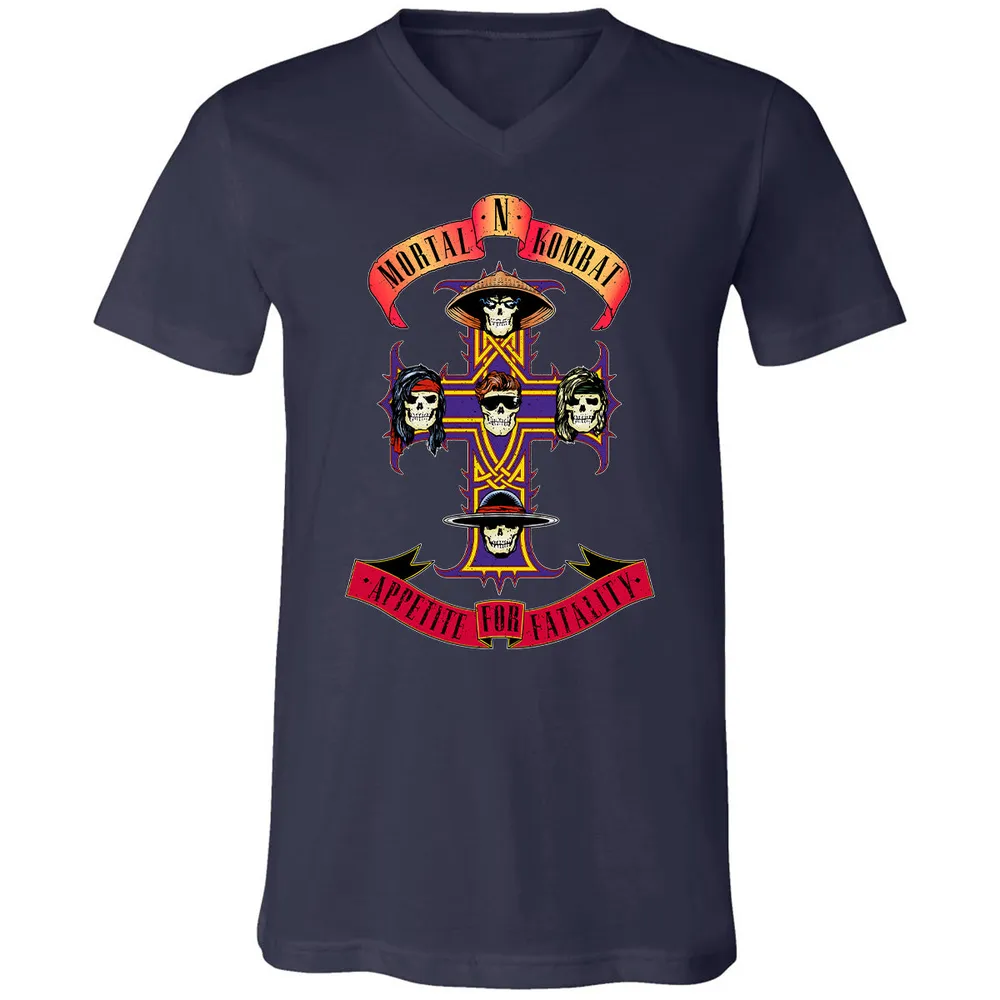 Unisex V-Neck T-Shirt - EB1QCC9P - Navy - 2