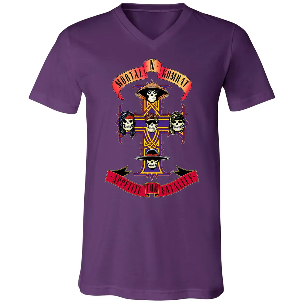 Unisex V-Neck T-Shirt - EB1QCC9P - Team Purple - 9