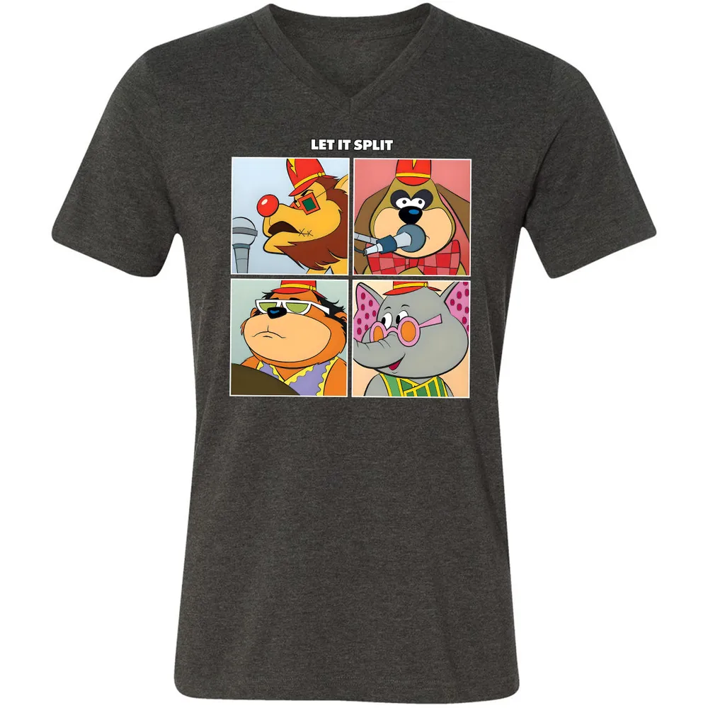 Unisex V-Neck T-Shirt - ZE2E4P57 - Dark Grey Heather - 8