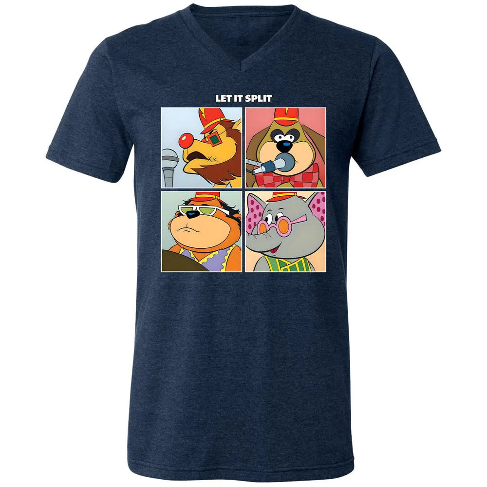 Unisex V-Neck T-Shirt - ZE2E4P57 - Heather Navy - 15