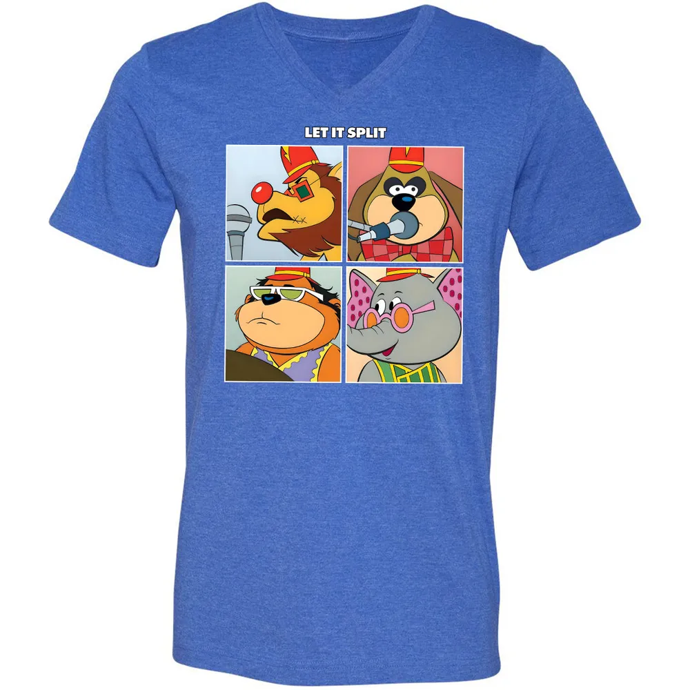Unisex V-Neck T-Shirt - ZE2E4P57 - Heather True Royal - 14