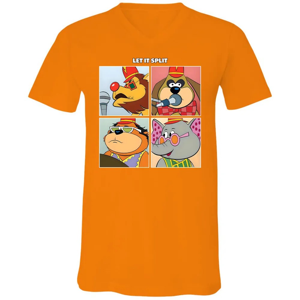Unisex V-Neck T-Shirt - ZE2E4P57 - Orange - 11