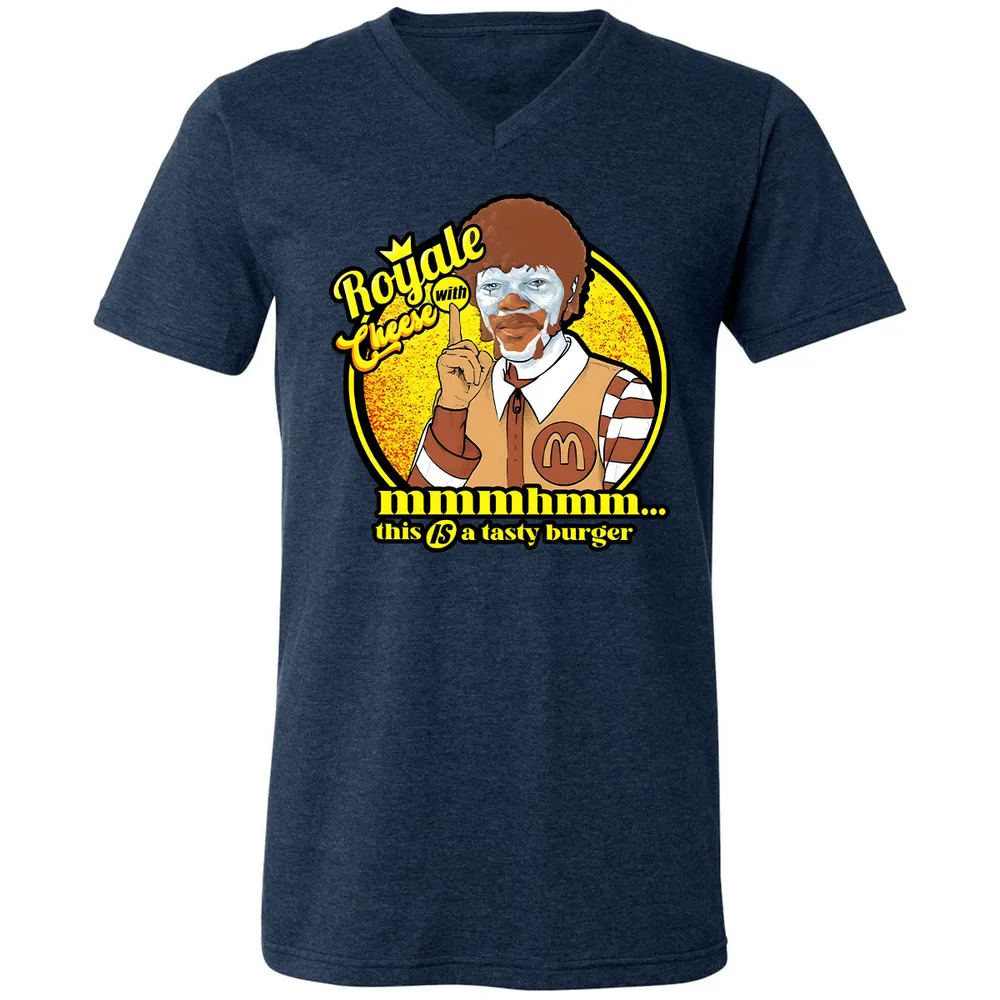 Unisex V-Neck T-Shirt - 9RD1N1D3 - Heather Navy - 15