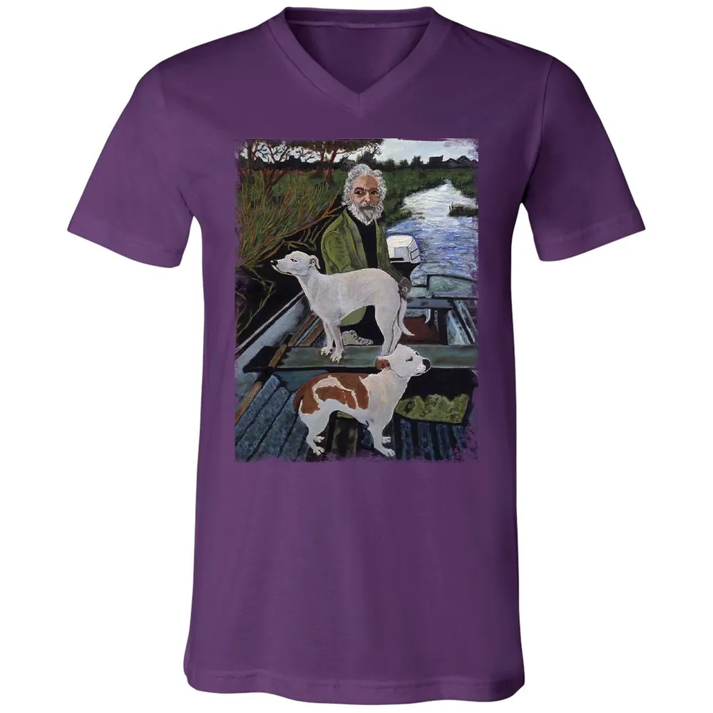 Unisex V-Neck T-Shirt - ZY8JYX1T - Team Purple - 9