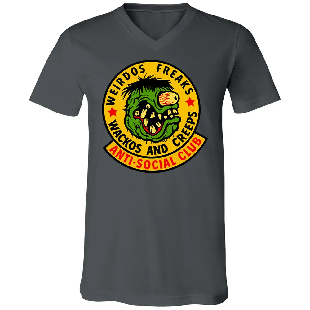 Unisex V-Neck T-Shirt - 24WZ6F8J - Asphalt - 12