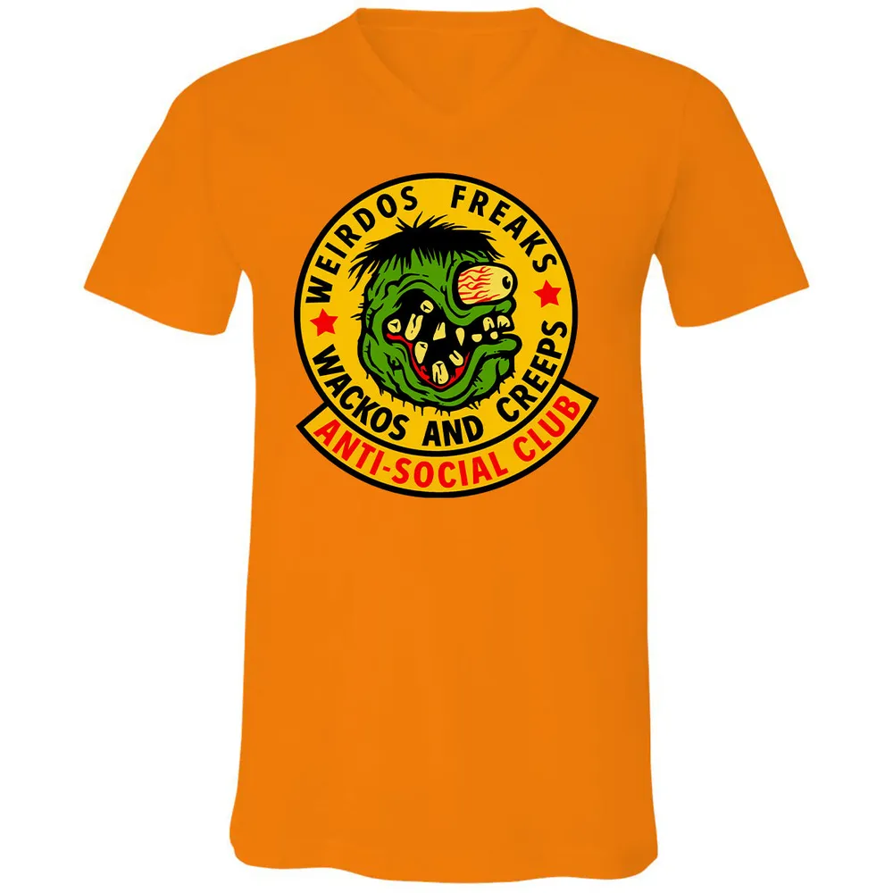 Unisex V-Neck T-Shirt - 24WZ6F8J - Orange - 11