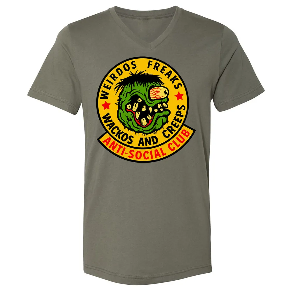 Unisex V-Neck T-Shirt - 24WZ6F8J - Military Green - 10