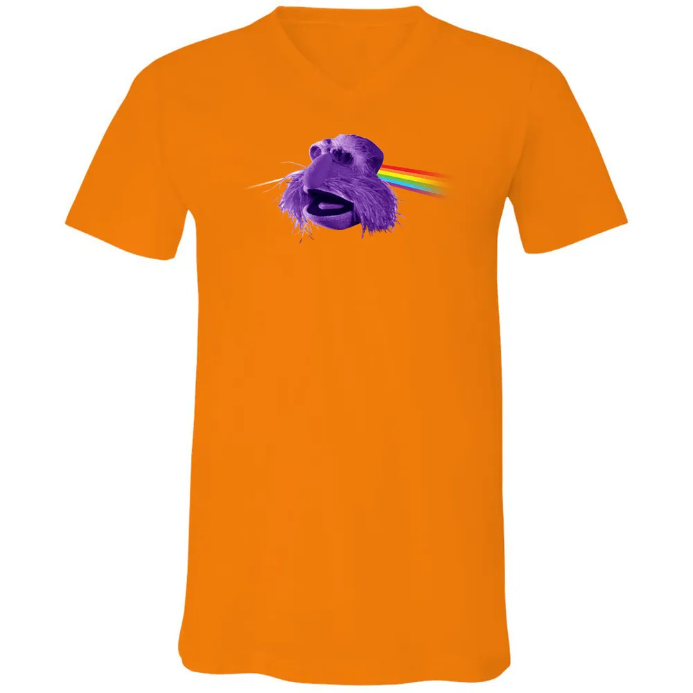 Unisex V-Neck T-Shirt - 9HXWZZUJ - Orange - 11