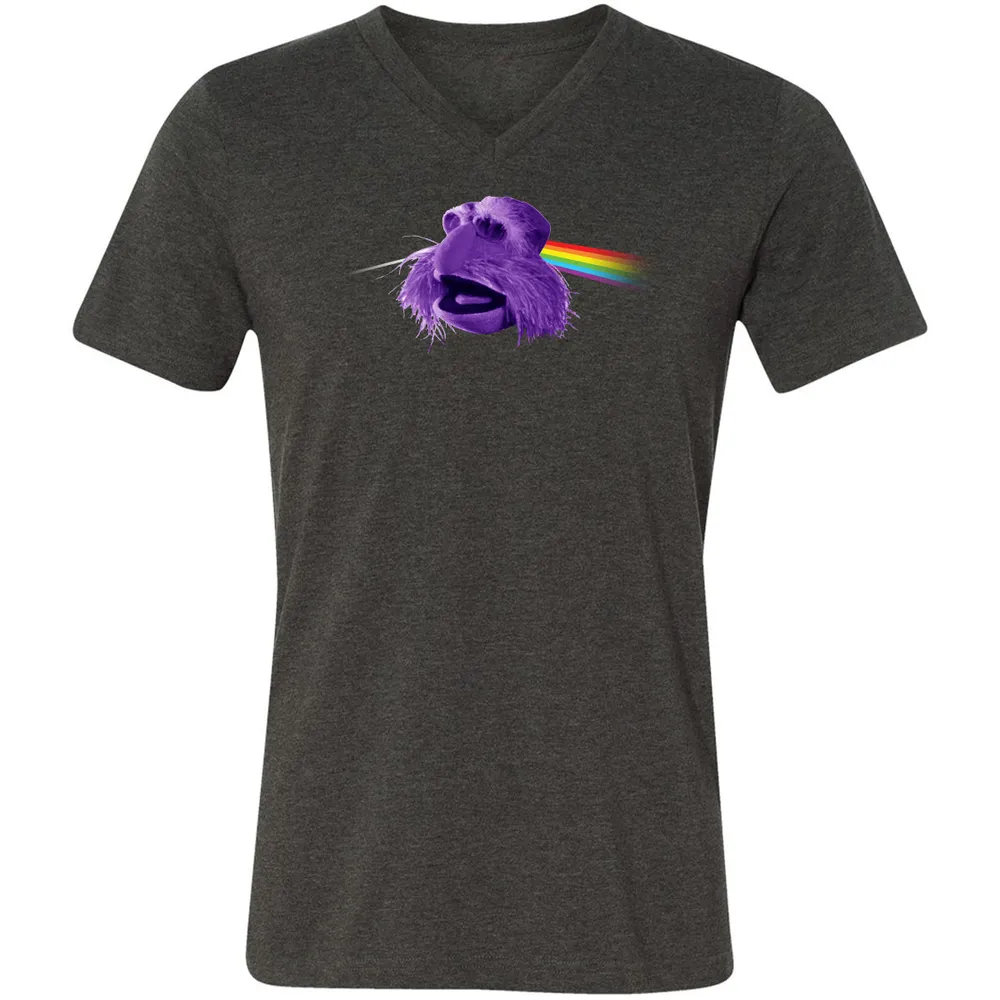 Unisex V-Neck T-Shirt - 9HXWZZUJ - Dark Grey Heather - 8
