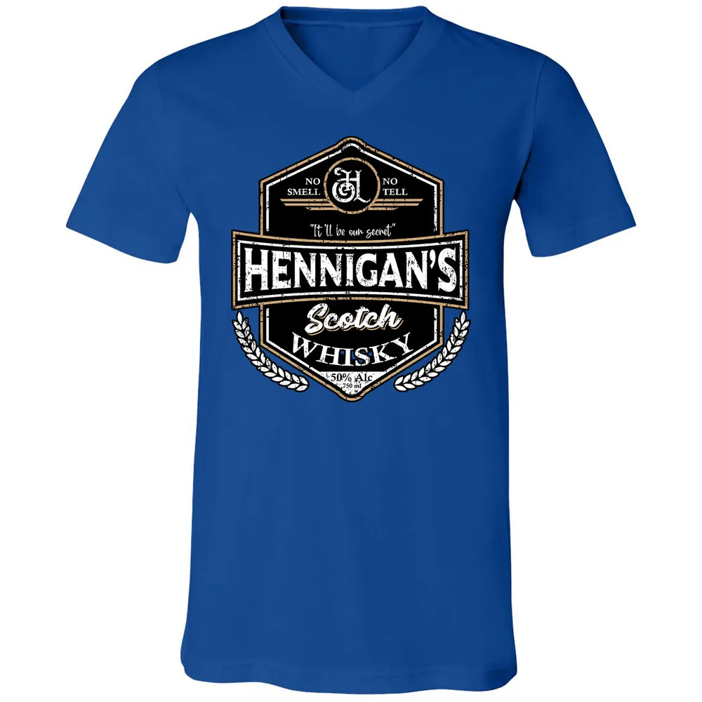 Unisex V-Neck T-Shirt - ZDZFCUSB - True Royal - 4