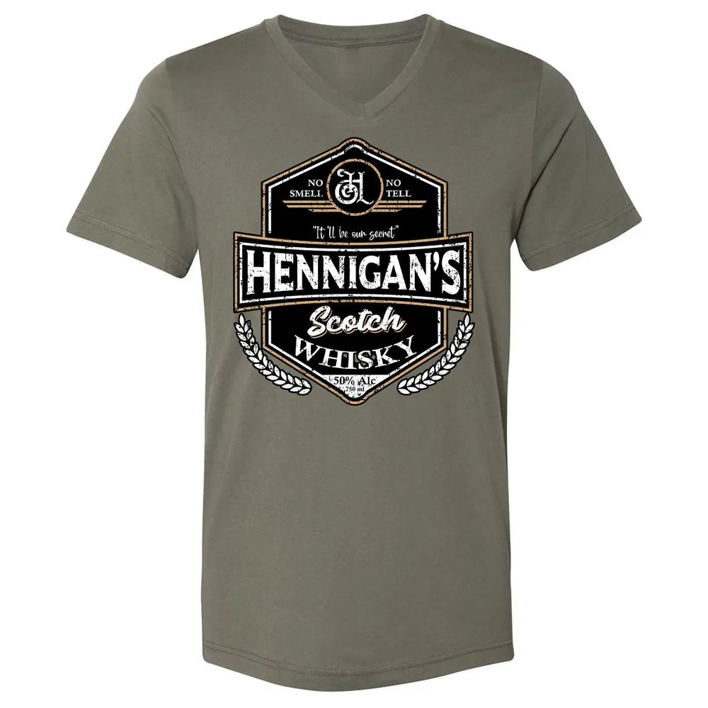 Unisex V-Neck T-Shirt - ZDZFCUSB - Military Green - 10