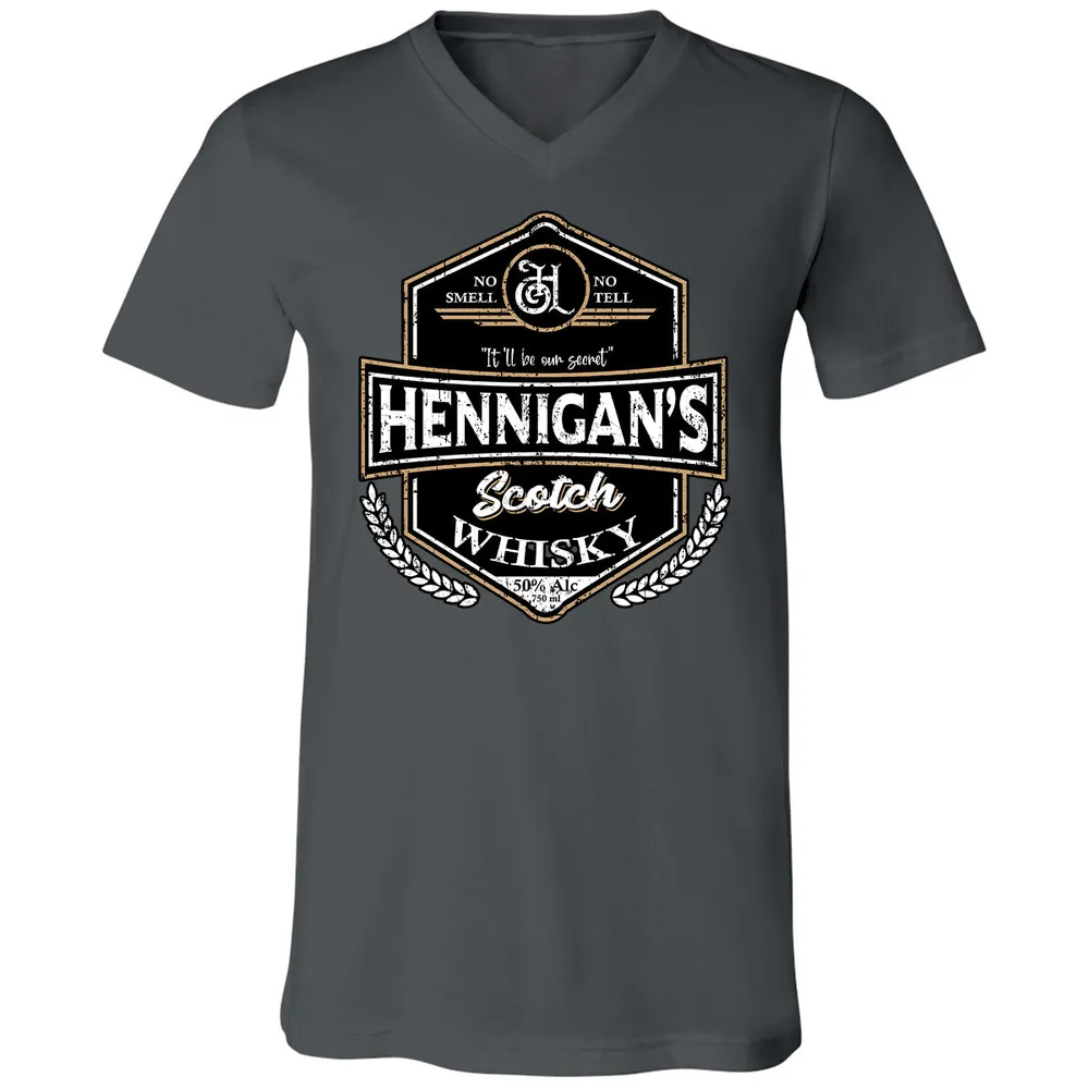 Unisex V-Neck T-Shirt - ZDZFCUSB - Asphalt - 12