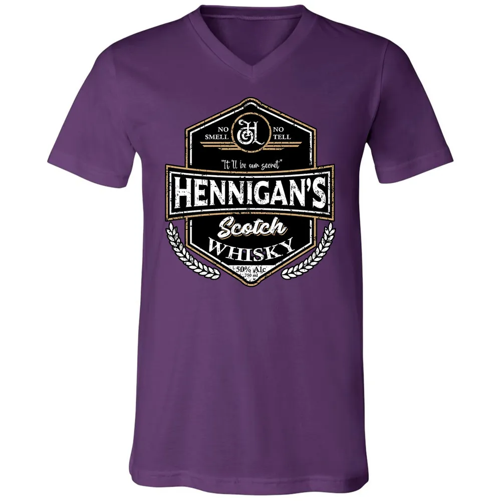 Unisex V-Neck T-Shirt - ZDZFCUSB - Team Purple - 9