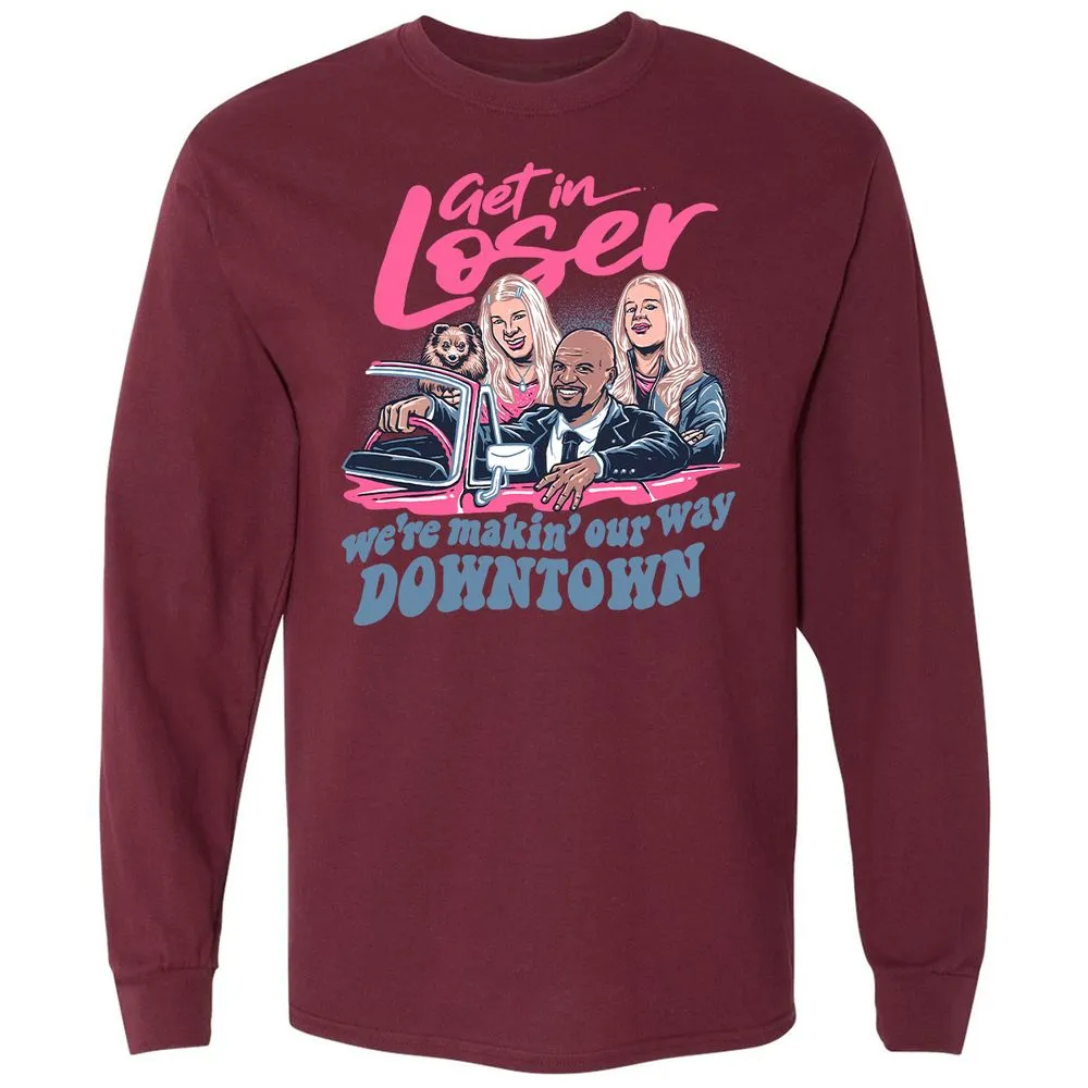 Long Sleeve T-Shirt - F67UBF3V - Maroon - 11