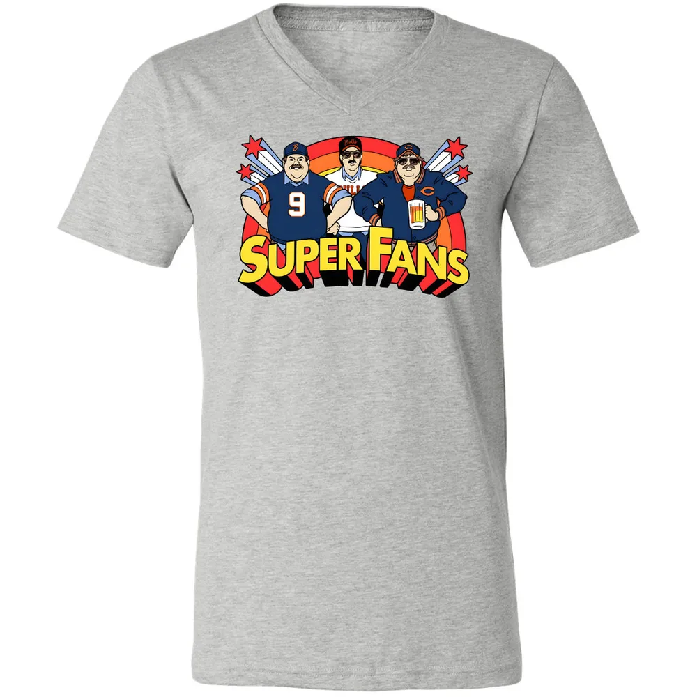 Unisex V-Neck T-Shirt - VUG7DDZ8 - Athletic Heather - 7