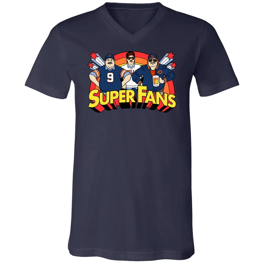 Unisex V-Neck T-Shirt - VUG7DDZ8 - Navy - 2
