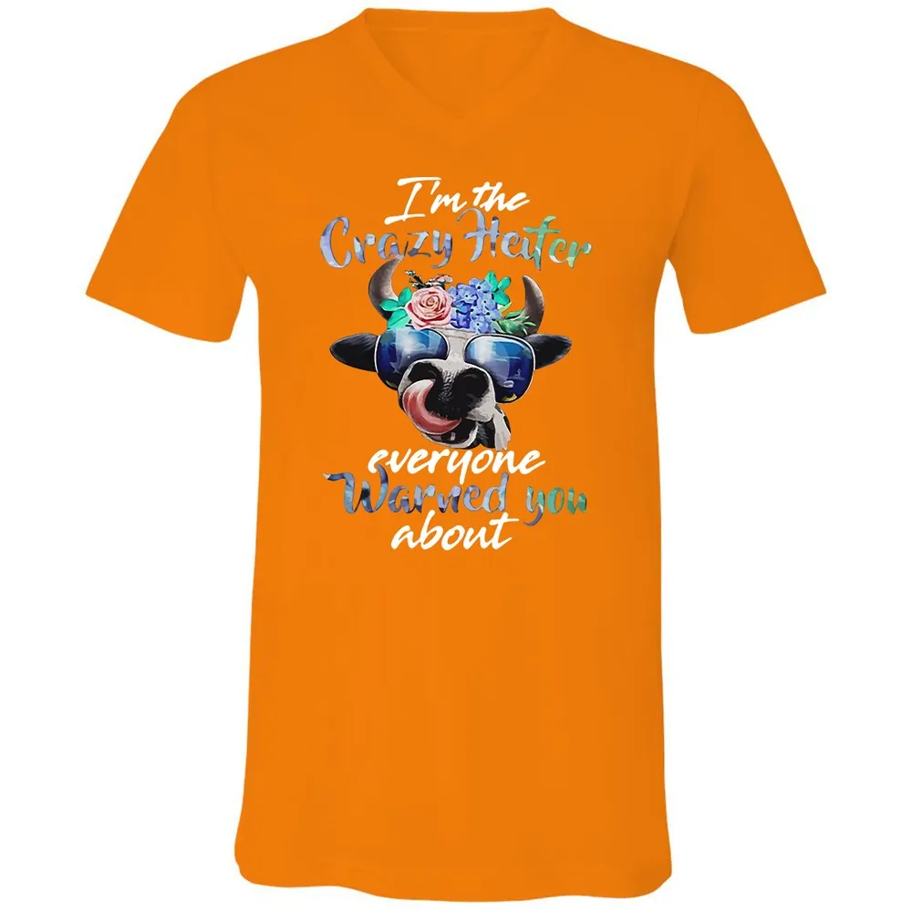 Unisex V-Neck T-Shirt - PVCWQ5AP - Orange - 11