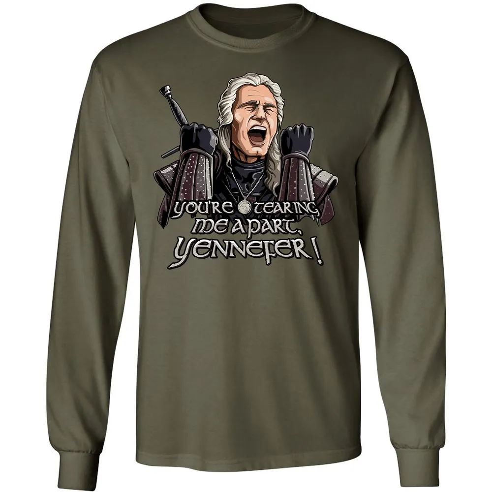 Long Sleeve T-Shirt - VXQBDV9G - Military Green - 16