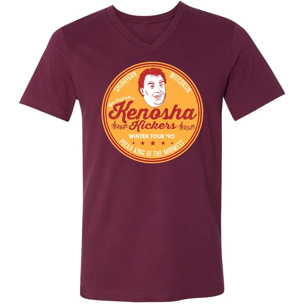 Unisex V-Neck T-Shirt - 7LBLD2CJ - Maroon - 6