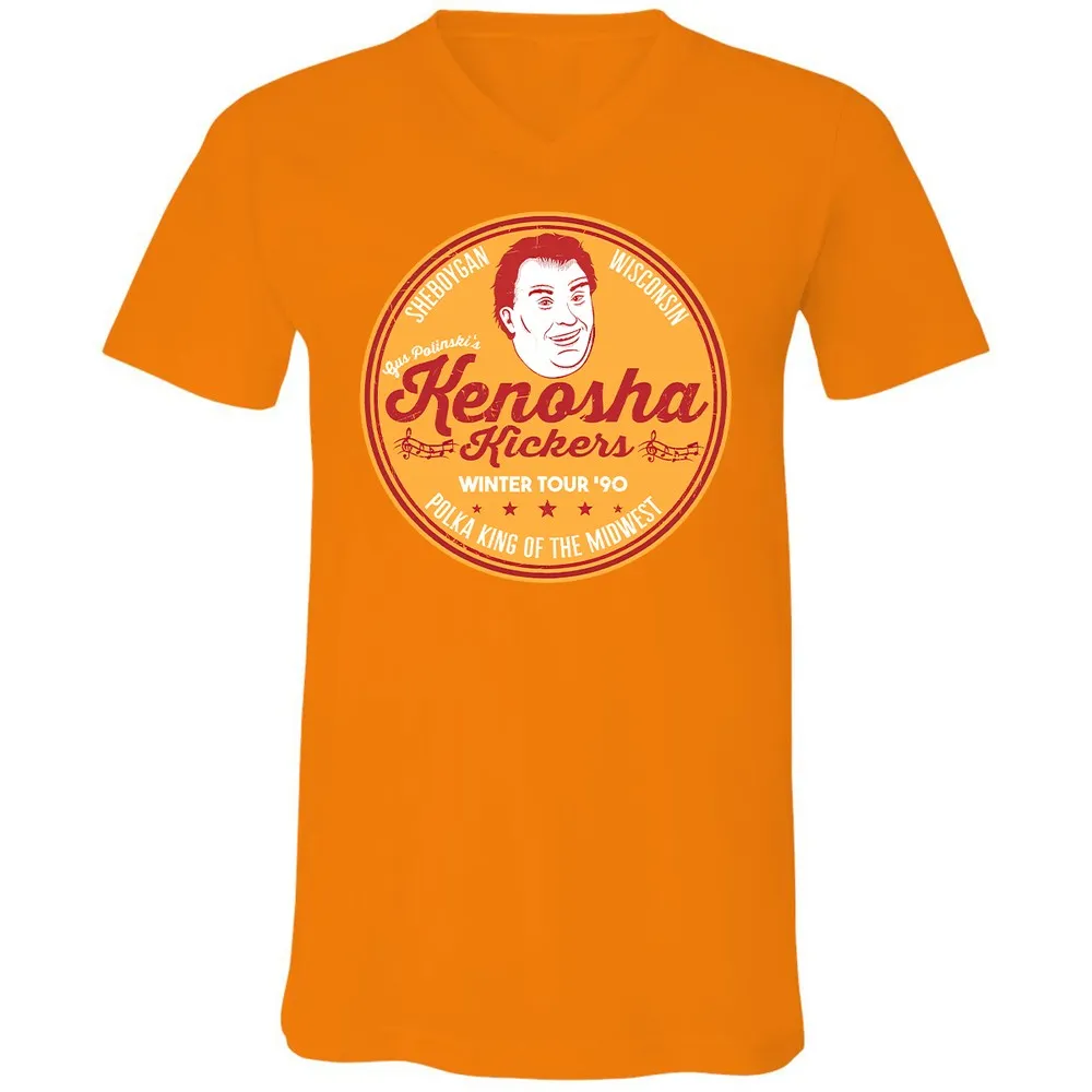 Unisex V-Neck T-Shirt - 7LBLD2CJ - Orange - 11