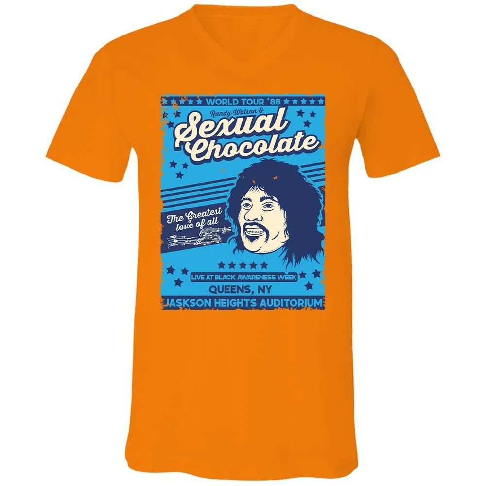 Unisex V-Neck T-Shirt - YM7GA5E7 - Orange - 11