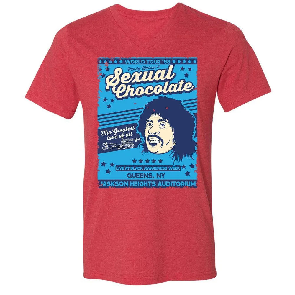 Unisex V-Neck T-Shirt - YM7GA5E7 - Heather Red - 16