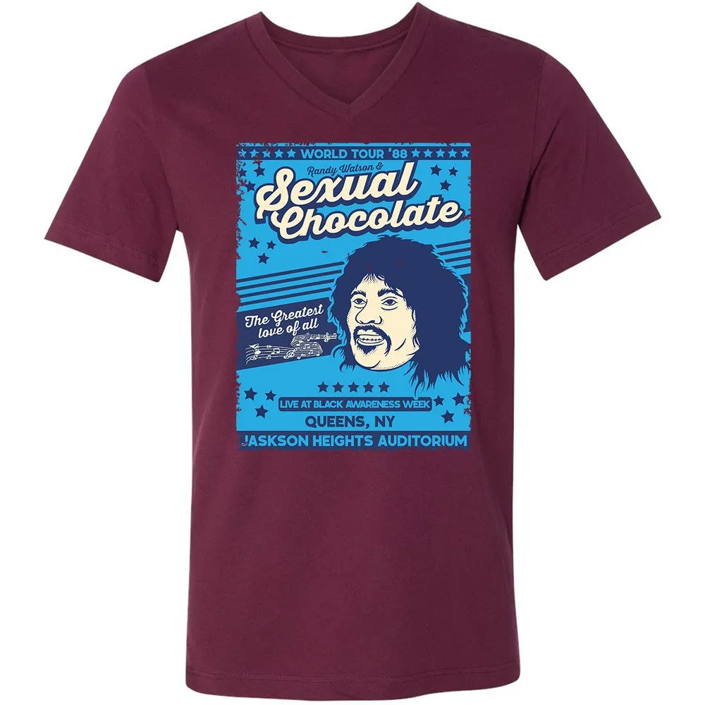 Unisex V-Neck T-Shirt - YM7GA5E7 - Maroon - 6
