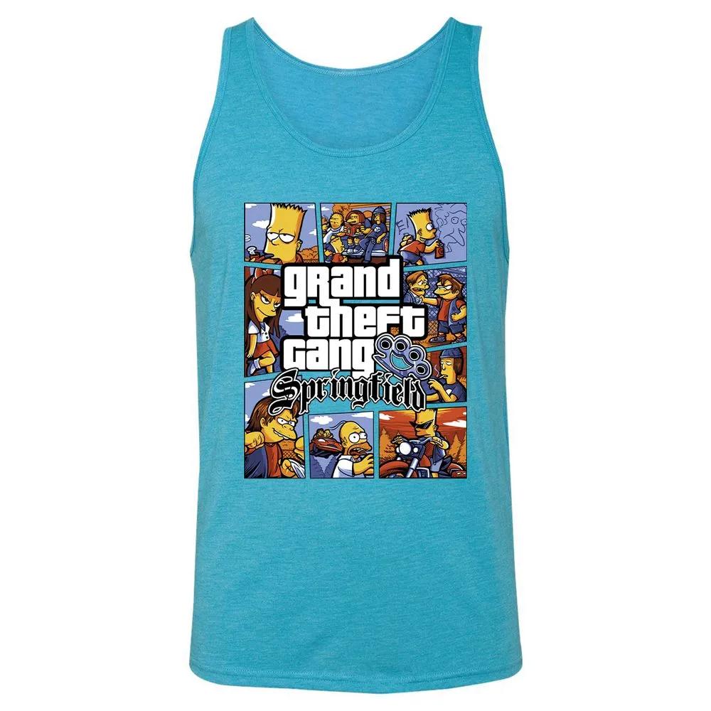 Unisex Jersey Tank - 53LX5PCK - Aqua Triblend - 3