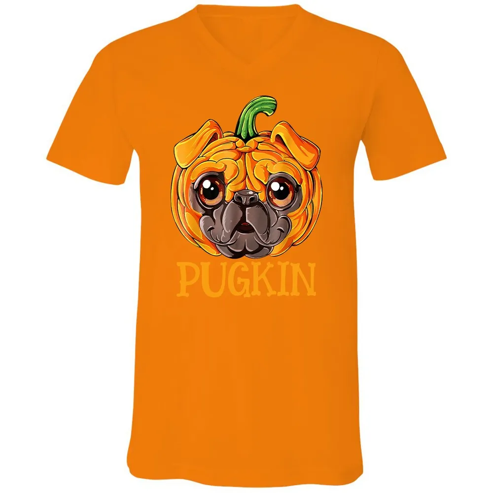 Unisex V-Neck T-Shirt - ZB14U9DA - Orange - 11