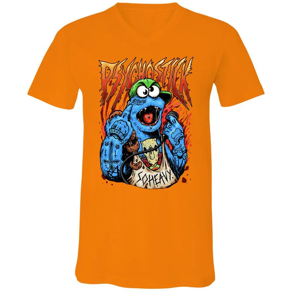 Unisex V-Neck T-Shirt - RSEAASQ5 - Orange - 11