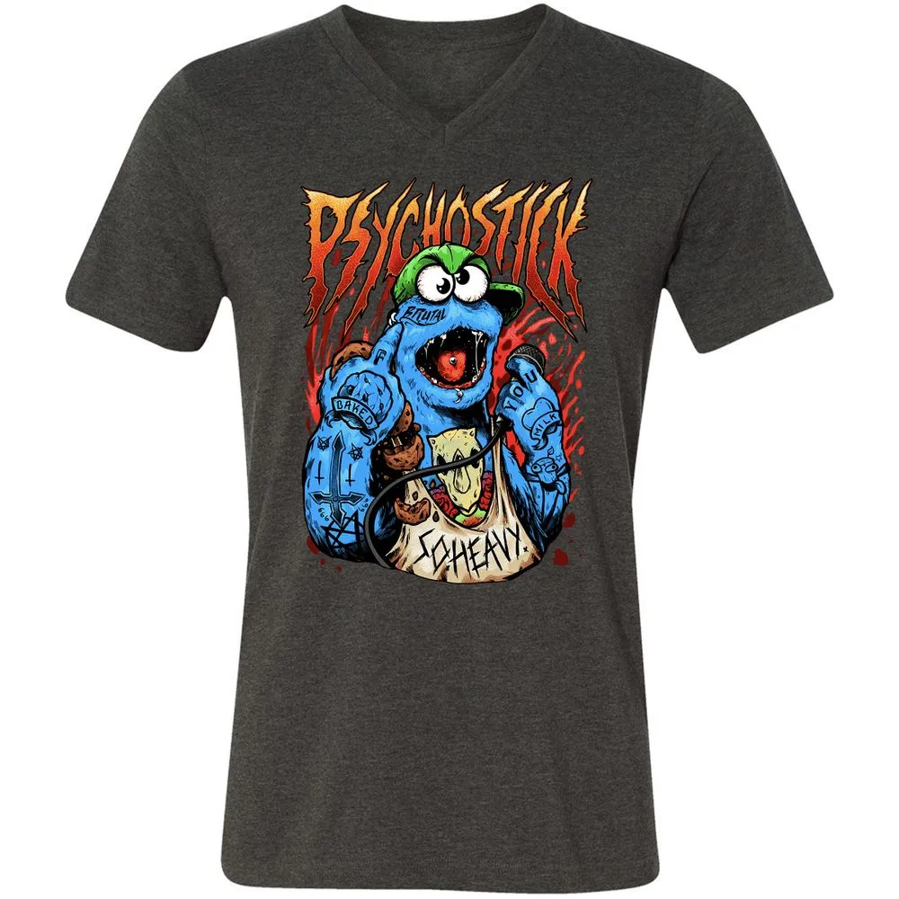 Unisex V-Neck T-Shirt - RSEAASQ5 - Dark Grey Heather - 8