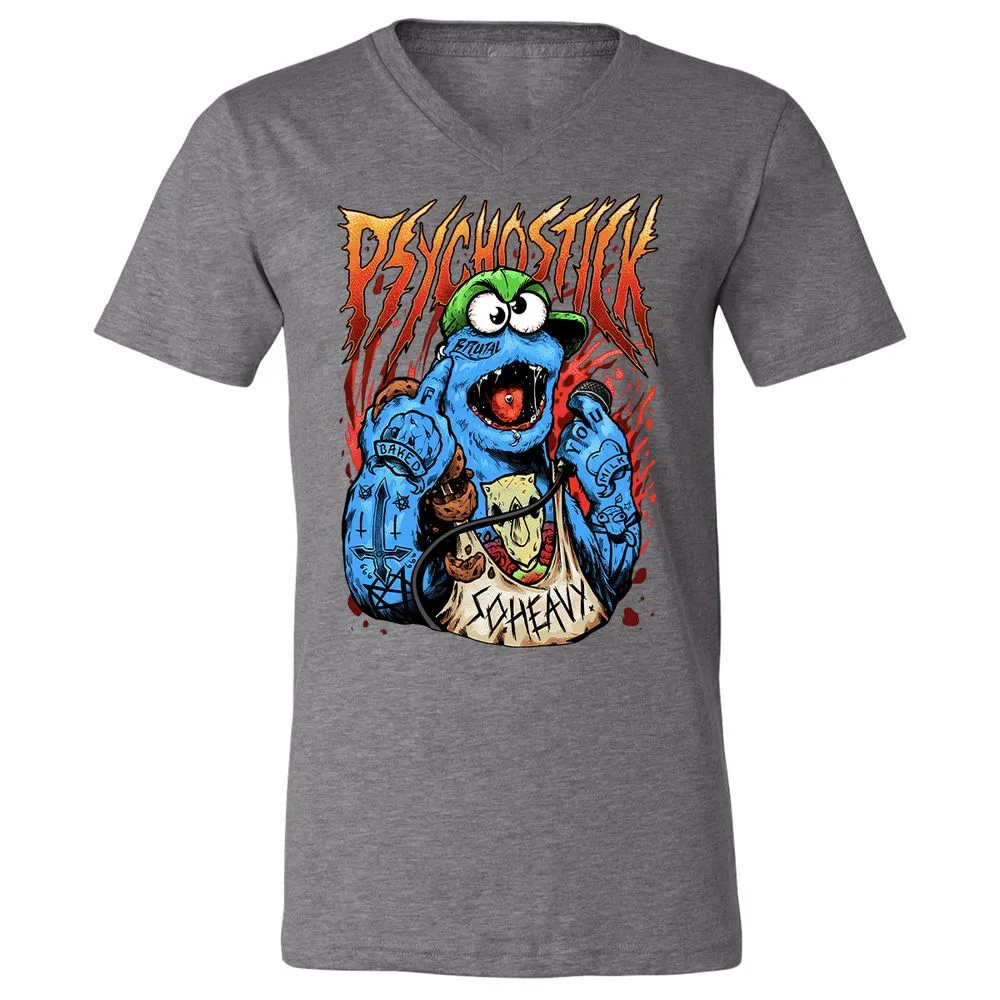 Unisex V-Neck T-Shirt - RSEAASQ5 - Deep Heather - 13