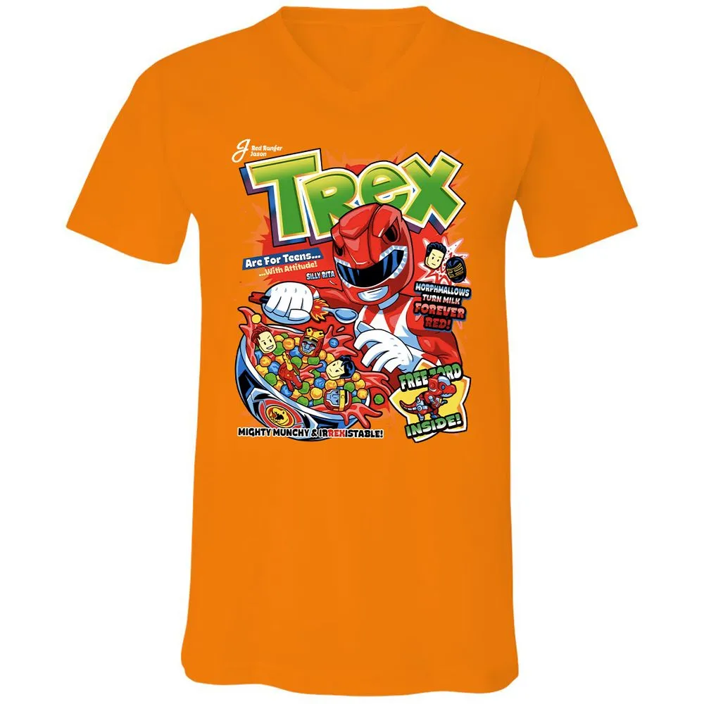 Unisex V-Neck T-Shirt - DKPFYQMS - Orange - 11
