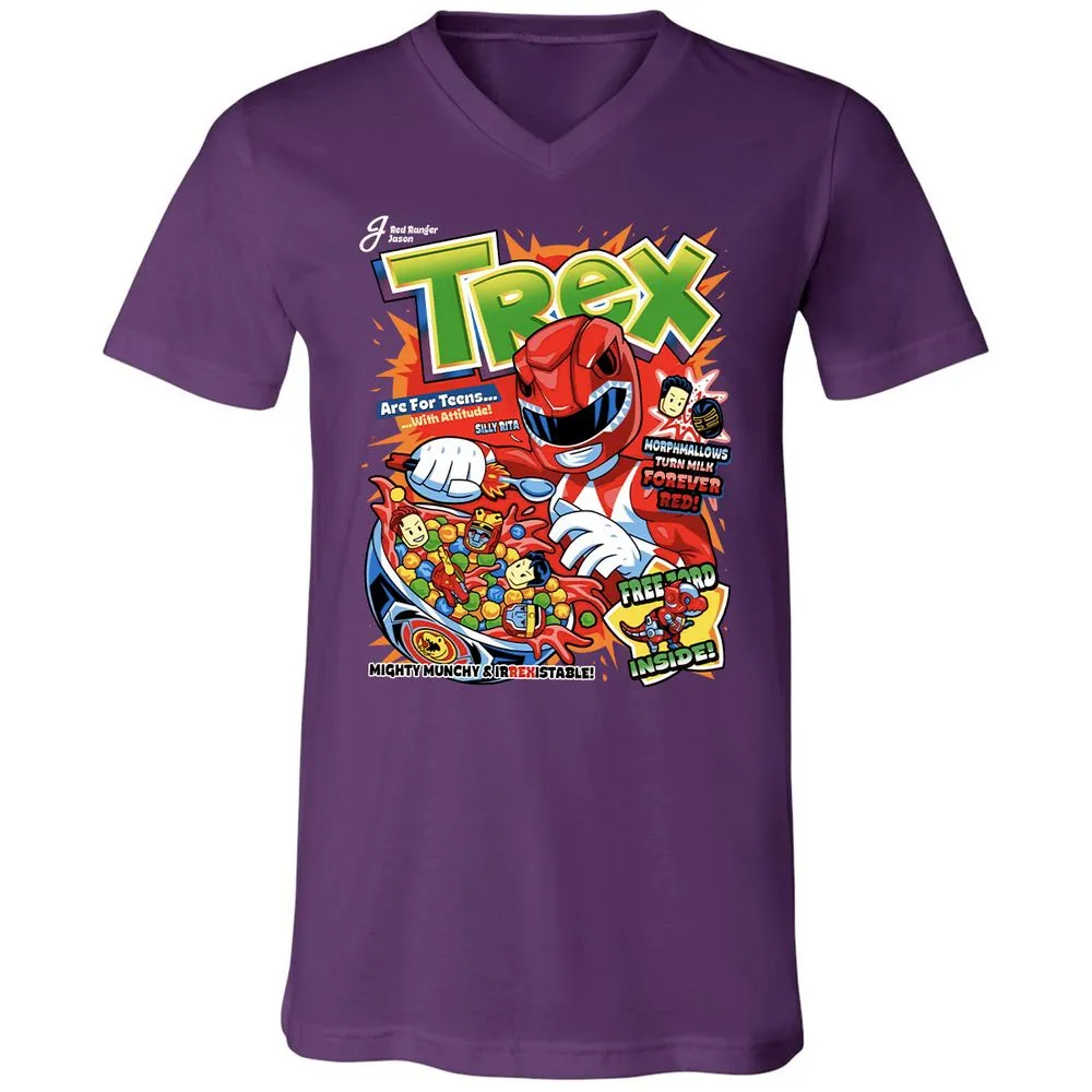 Unisex V-Neck T-Shirt - DKPFYQMS - Team Purple - 9