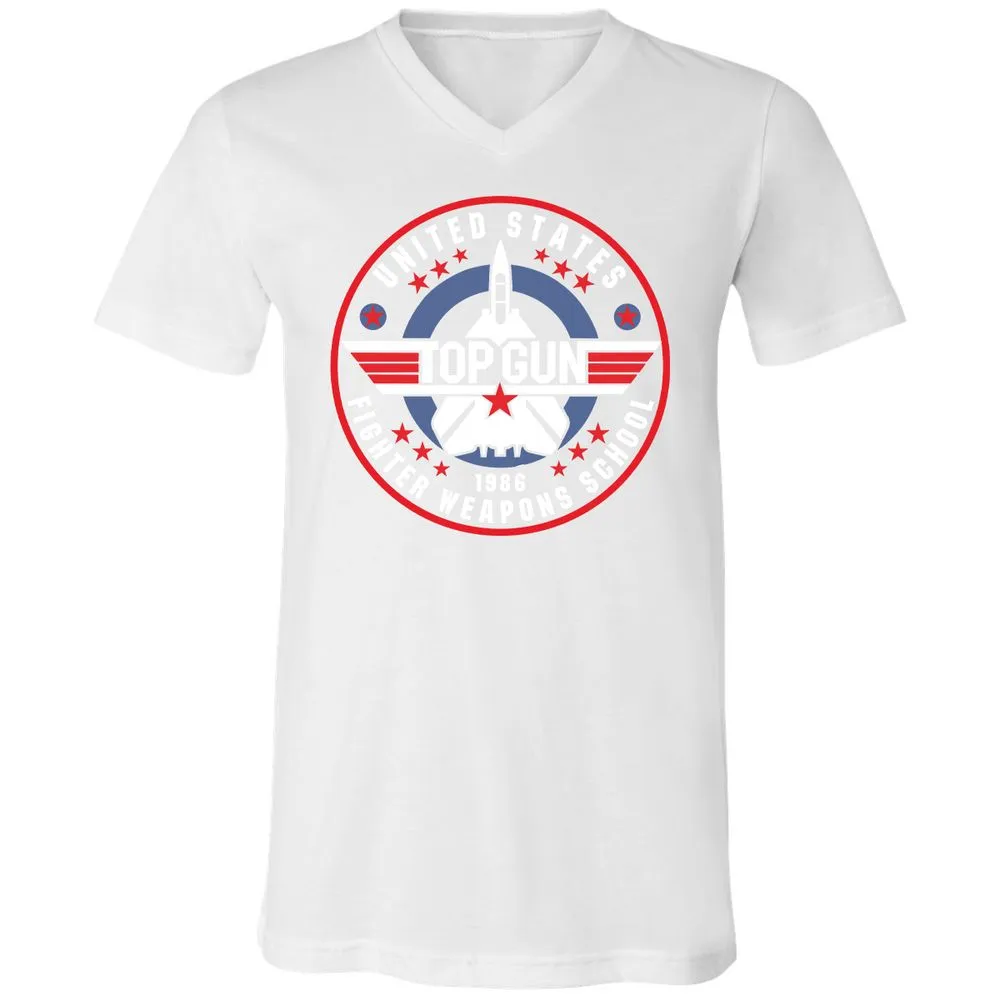 Unisex V-Neck T-Shirt - 194BU7W5 - White - 5