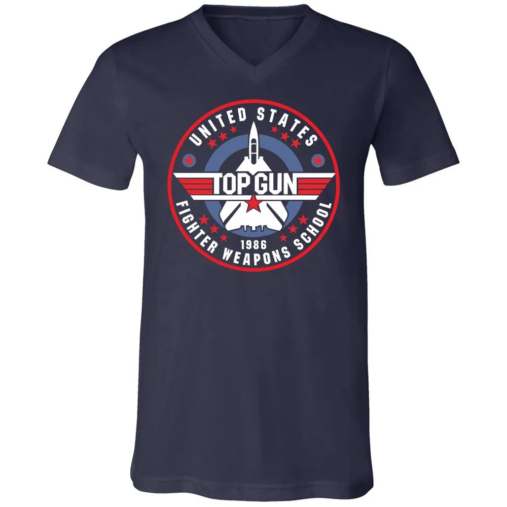 Unisex V-Neck T-Shirt - 194BU7W5 - Navy - 2