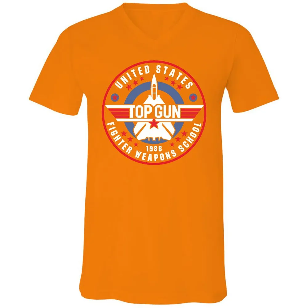 Unisex V-Neck T-Shirt - 194BU7W5 - Orange - 11