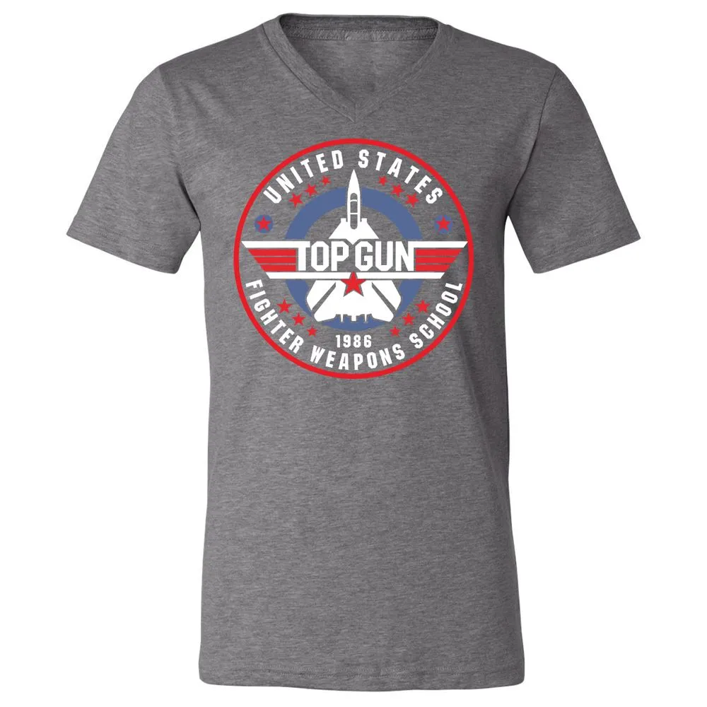 Unisex V-Neck T-Shirt - 194BU7W5 - Deep Heather - 13