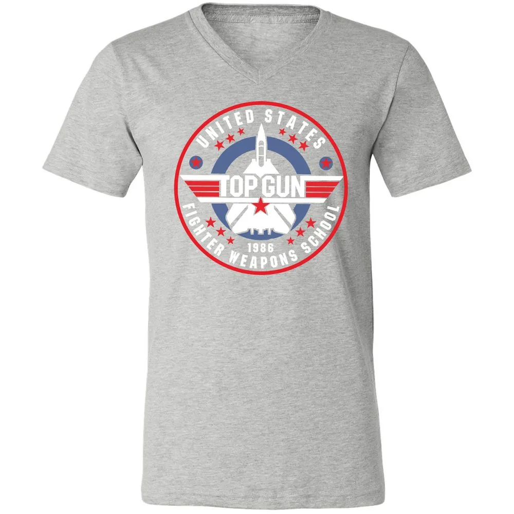 Unisex V-Neck T-Shirt - 194BU7W5 - Athletic Heather - 7