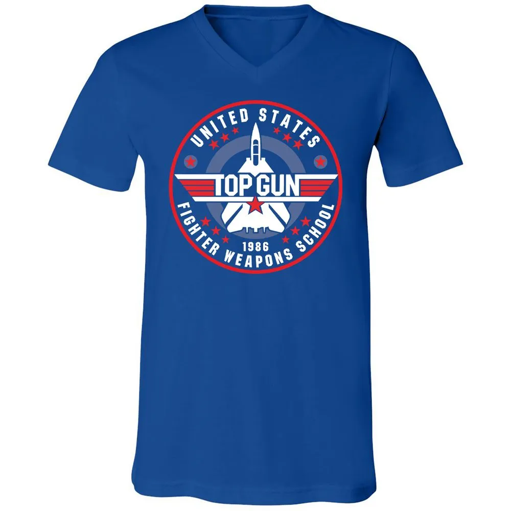 Unisex V-Neck T-Shirt - 194BU7W5 - True Royal - 4