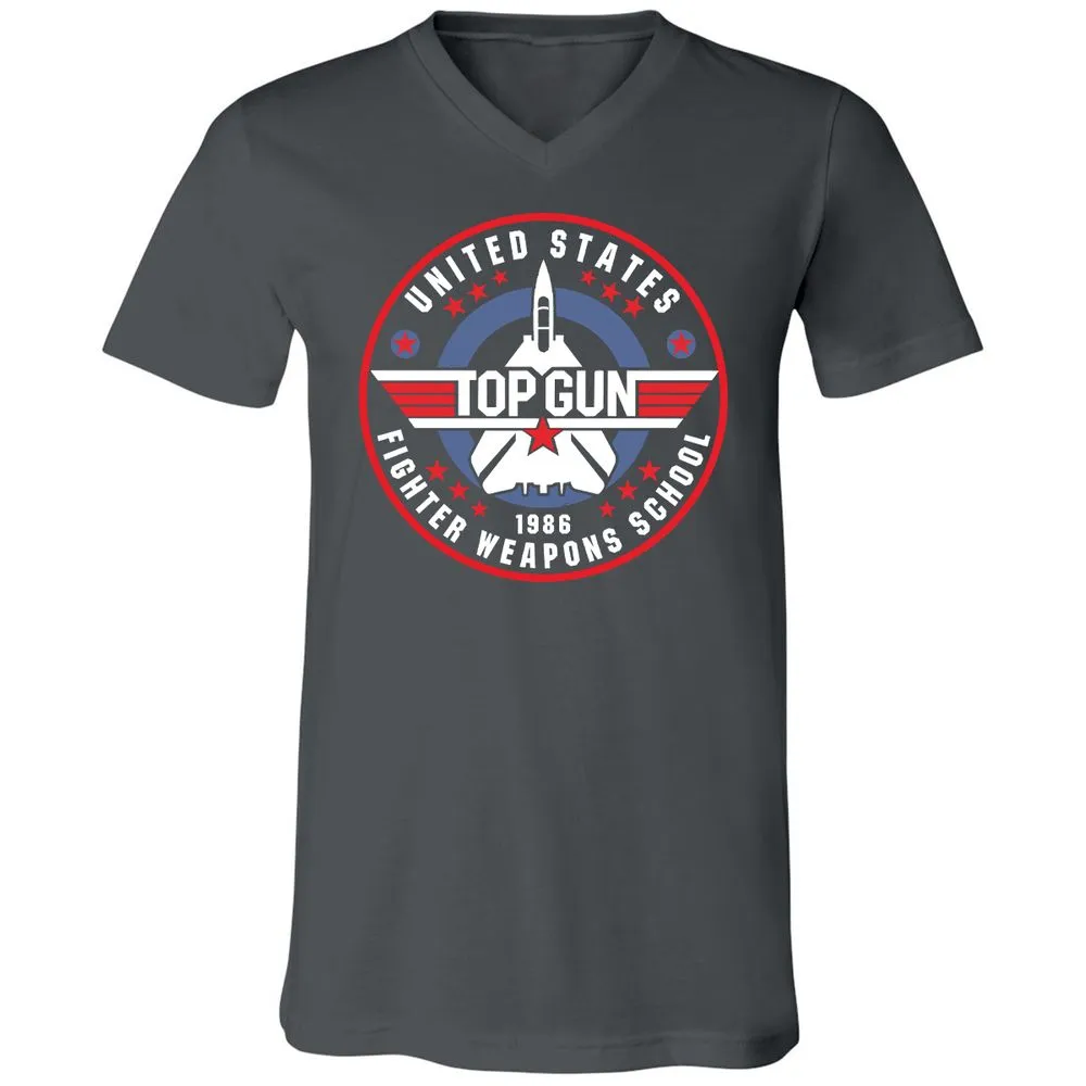 Unisex V-Neck T-Shirt - 194BU7W5 - Asphalt - 12