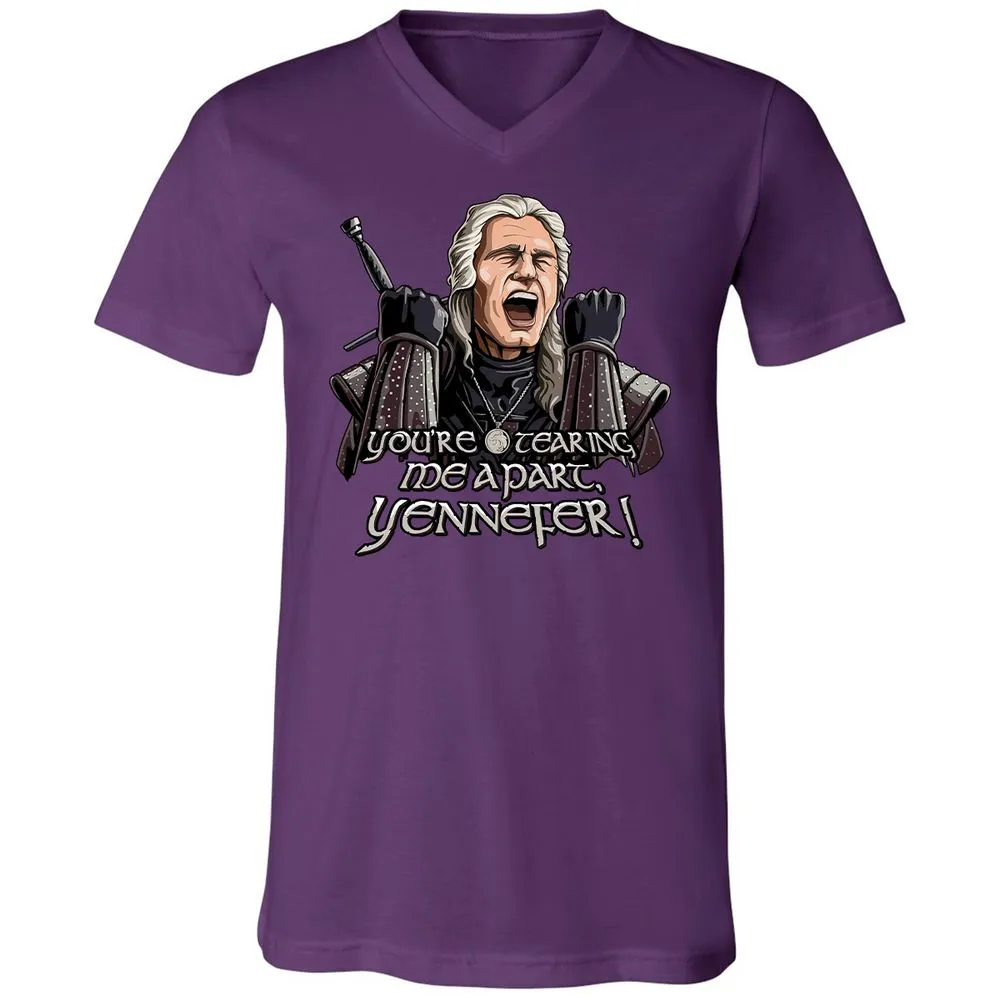 Unisex V-Neck T-Shirt - S56W49CW - Team Purple - 9